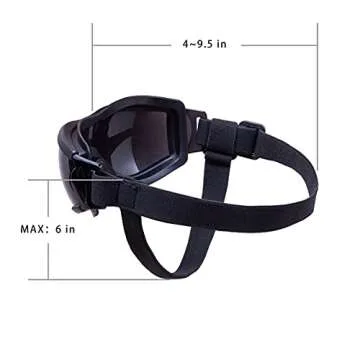 Tankyomilex Adjustable Dog Goggles UV-Proof Waterproof for Dogs