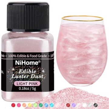 NiHome Edible Food-Grade Glimmer Powder Glitter Luster Dust Metallic Food Decorating Sprinkle Glimme...