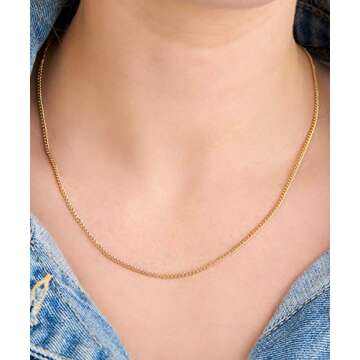 Barzel 18K Gold Plated Cuban Link Necklace for All