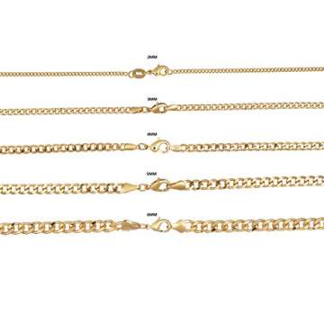Barzel 18K Gold Plated Cuban Link Necklace for All