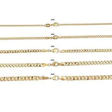 Barzel 18K Gold Plated Cuban Link Necklace for All