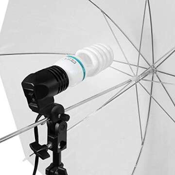 KinGrow 4 Pcs E27 Lamp Holder for Photography Studio