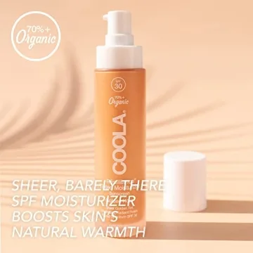 COOLA Organic Rosilliance BB Cream with SPF 30, Tinted Moisturizer Sunscreen & Foundation, Dermatologist Tested, Golden Hour, 1.5 Fl Oz