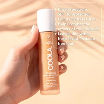 COOLA Organic Rosilliance BB Cream with SPF 30, Tinted Moisturizer Sunscreen & Foundation, Dermatologist Tested, Golden Hour, 1.5 Fl Oz