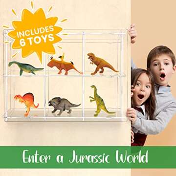 W&O Dino Tent with Sounds and LED Lights for Kids 3-12