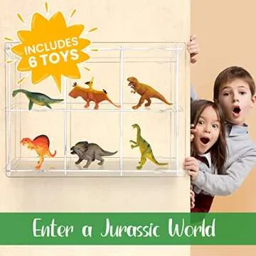 W&O Dino Tent with Sounds and LED Lights for Kids 3-12