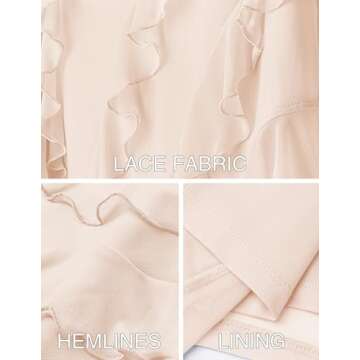 ZESICA Women's 2025 Summer Strapless Bodycon Tube Dress Sexy Off Shoulder Mesh Irregular Ruffle Backless Party Midi Dresses,Beige,Large