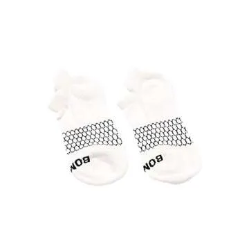 Bombas Women's Original's White Ankle Socks, Size Medium