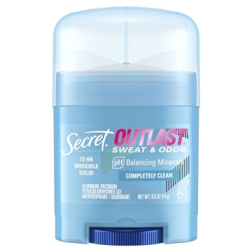 Secret Outlast Antiperspirant Deodorant for Women, 72 Hour Odor Protection, Travel Size, 0.5 oz