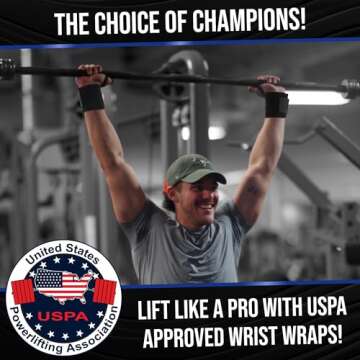 Rip Toned 18” Wrist Wraps - Wrist Straps Used for Weightlifting - Lift More, Protect Wrist Pain - Adjustable, Durable, Machine Washable - Wrist Brace for Weightlifting - USPA Endorsed for Men & Women