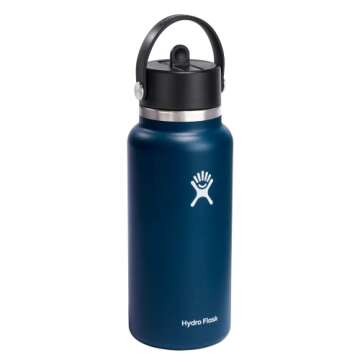 Hydro Flask Wide Flex Straw Cap Indigo 32 Oz