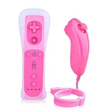 Lyyes Remote Controller for Wii & Wii U - Pink Edition