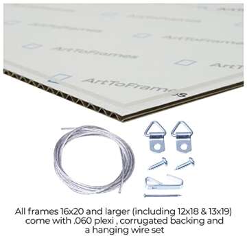 ArtToFrames 20x35 Gold Foil Wood Picture Frame