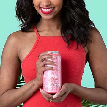 Swig Life Skinny Can Cooler, 12oz Insulated Slim Can Holder, Stainless Steel Cooler, Covers for Tall Beer Bottles, Beach Accessories for Women (Party Animal)