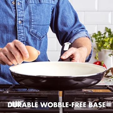 GreenPan Rio Healthy Ceramic Nonstick 12" Frying Pan Skillet, PFAS-Free, Dishwasher Safe, Black