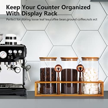 ZOMUIA Airtight Glass Coffee Storage Jars - 3Pcs Set