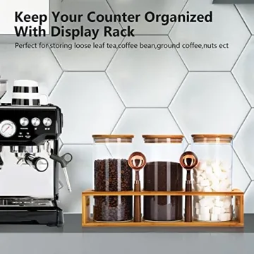 ZOMUIA Airtight Glass Coffee Storage Jars - 3Pcs Set