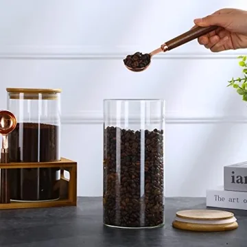 ZOMUIA Airtight Glass Coffee Storage Jars - 3Pcs Set