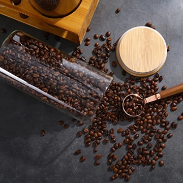 ZOMUIA Airtight Glass Coffee Storage Jars - 3Pcs Set