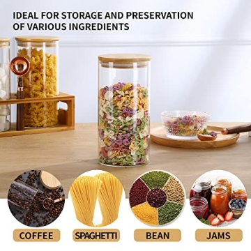ZOMUIA Airtight Glass Coffee Storage Jars - 3Pcs Set