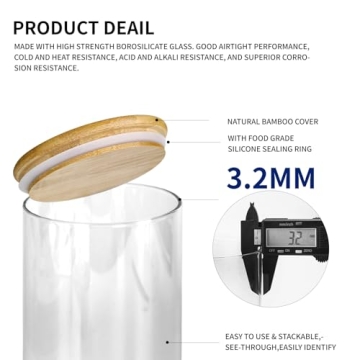 ZOMUIA Airtight Glass Coffee Storage Jars - 3Pcs Set