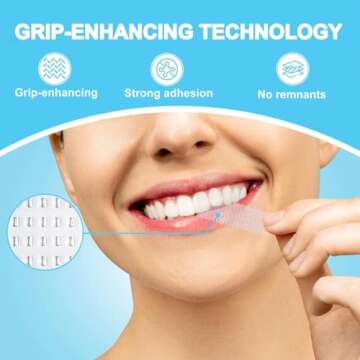 Keidoc Teeth Whitening Strips - 14 Treatments Enamel-Safe Natural Coconut White Strips for Teeth Whitening, Non-Sensitive, Mint, 28 Strips Dry Strip Technology