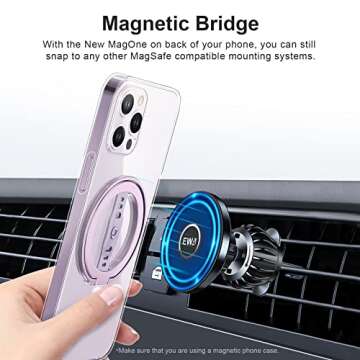 EWA MagOne Phone Grip Compatible with MagSafe - Deep Purple