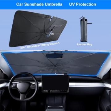 Ickimee Car Windshield Sun Shade Umbrella for UV Protection