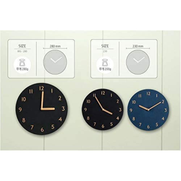 Elegant Silent Clock - thehaki Lightweight Wall Timepiece
