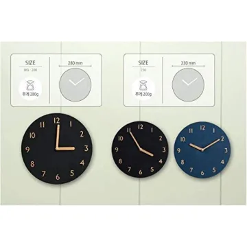 Elegant Silent Clock - thehaki Lightweight Wall Timepiece