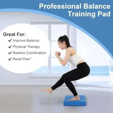 StrongTek 2-in-1 Non-Slip Balance Pad for All Workouts
