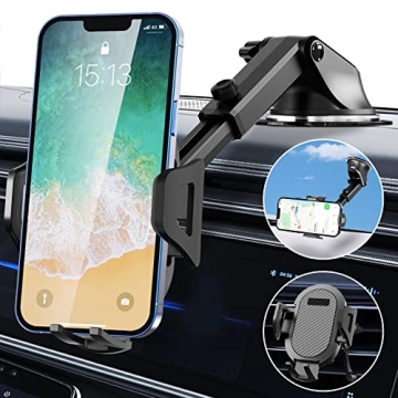 Qidoe Phone Mount for Car, Car Phone Holder Mount Universal Hands-Free 4 in 1 Cell Phone Holder for ...