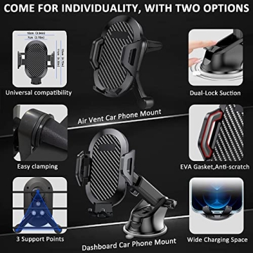 Qidoe Universal Car Phone Mount 4-in-1 Features