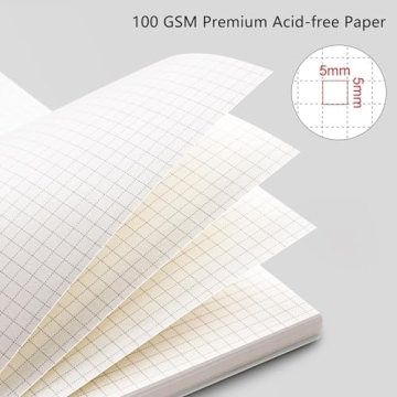 RETTACY Graph Paper Notebook - 2-Pack B5 with 100 GSM Paper