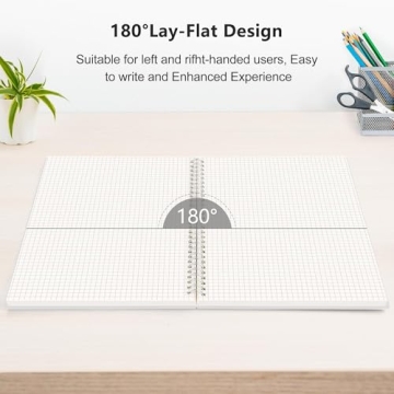 RETTACY Graph Paper Notebook - 2-Pack B5 with 100 GSM Paper