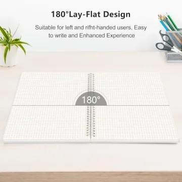 RETTACY Graph Paper Notebook - 2-Pack B5 with 100 GSM Paper