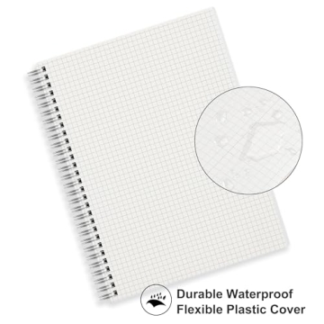 RETTACY Graph Paper Notebook - 2-Pack B5 with 100 GSM Paper