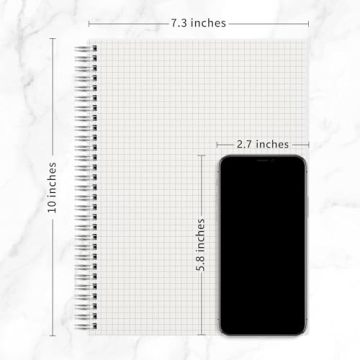 RETTACY Graph Paper Notebook - 2-Pack B5 with 100 GSM Paper