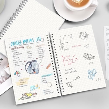 RETTACY Graph Paper Notebook - 2-Pack B5 with 100 GSM Paper