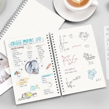 RETTACY Graph Paper Notebook - 2-Pack B5 with 100 GSM Paper