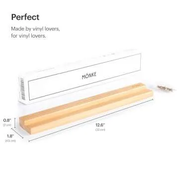 MÖNKE Vinyl Record Shelf - Stylish Solid Wood Display