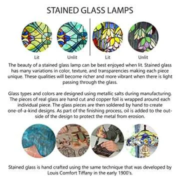 RIVER OF GOODS - Stained Glass Sunflower Blossoms Accent Table Lamp - 12" H - Table Lamp for Bedroom - Bedside Lamp - Desk Lamps for Home Office - Tiffany Style - Yellow