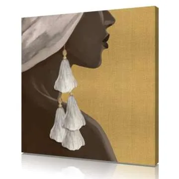 XMMPOT Gold African American Wall Art: Inspirational Stylish Decor for Home
