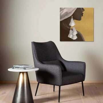 Stylish Gold African American Wall Art for Home Decor