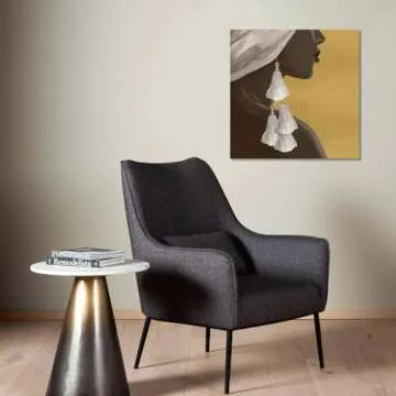 Stylish Gold African American Wall Art for Home Decor