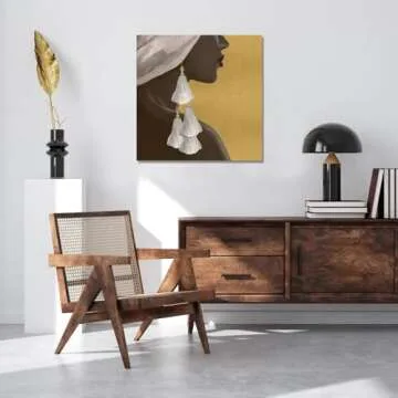Stylish Gold African American Wall Art for Home Decor