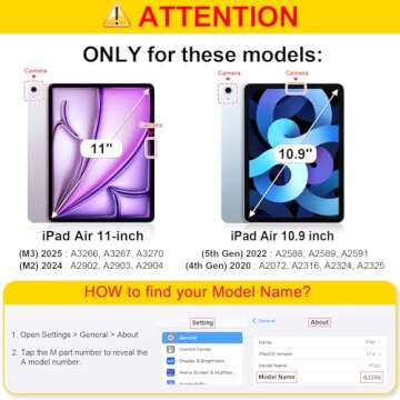 Fintie Case for iPad Air 11-inch M3 (2025) / M2 (2024), iPad Air 5th (2022) / 4th Generation (2020) ...