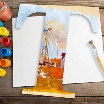 5ARTH 12 inch Wooden Letters T - Customizable Wood Letters for Creative Projects