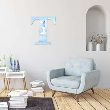 5ARTH Wooden Letters T for Crafting & Decor