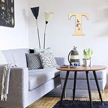 5ARTH Wooden Letters T for Crafting & Decor